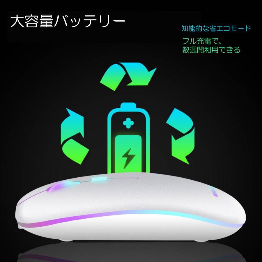 マウス ワイヤレスマウス 2.4Ghz 静音 コンパクト スリム DPI 充電式 長時間 在宅 持ち運び ポイント消化 送料無料 |  | 04