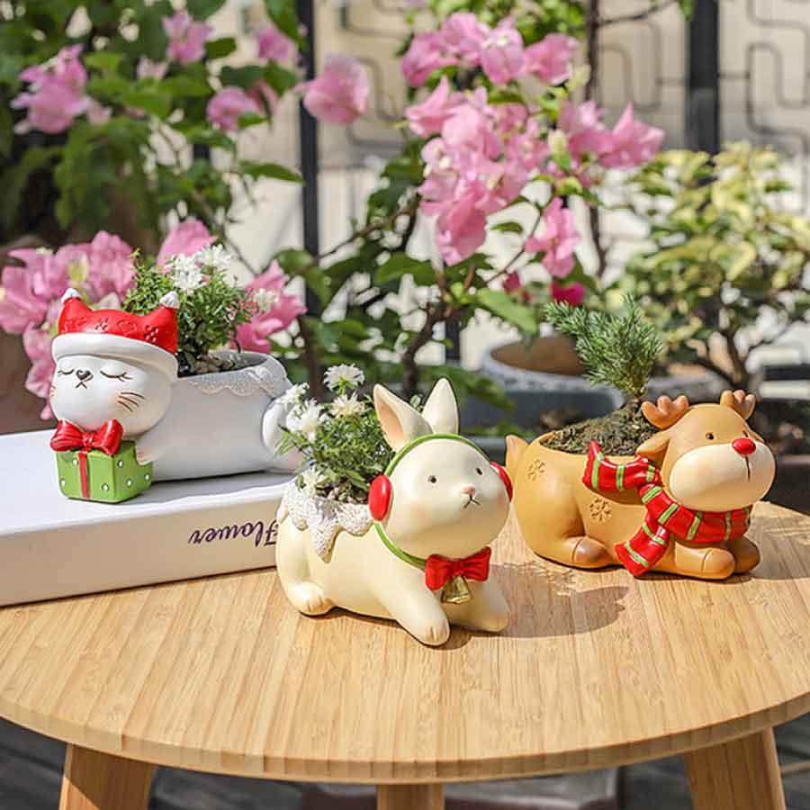 動物デザイン植木鉢 母の日 ガーデニングオブジェ 鉢植え ガーデニングオブジェ 鉢植え 可愛い多肉植物用鉢 送料無料 |  | 07