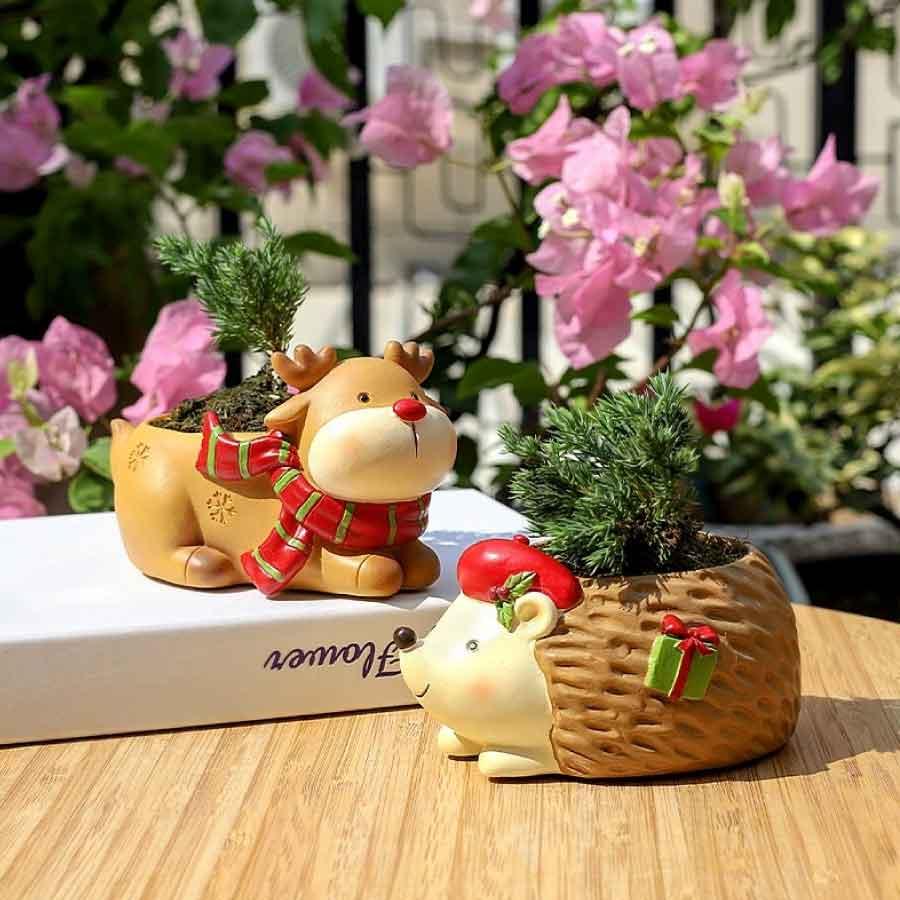 動物デザイン植木鉢 母の日 ガーデニングオブジェ 鉢植え ガーデニングオブジェ 鉢植え 可愛い多肉植物用鉢 送料無料 |  | 10