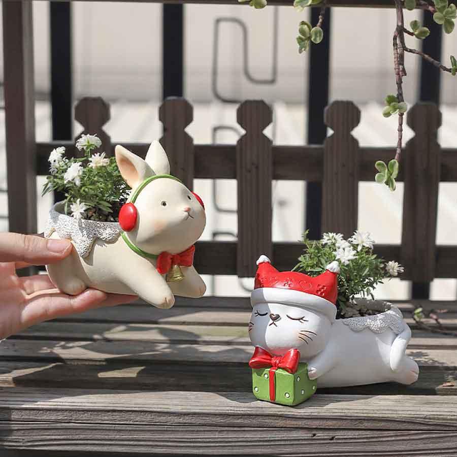 動物デザイン植木鉢 母の日 ガーデニングオブジェ 鉢植え ガーデニングオブジェ 鉢植え 可愛い多肉植物用鉢 送料無料 |  | 15