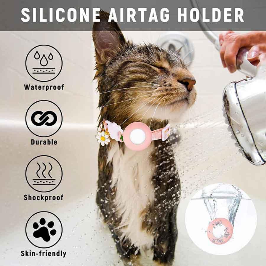 Airtag gps ペット 猫用首輪 追跡装置 エアタグ かわいい 首輪 安全首輪 犬猫 スマホ対応 gpsペット 光反射 調節可能 耐衝撃 安全バックル付き 送料無料 |  | 06