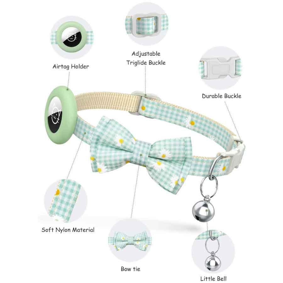 Airtag gps ペット 猫用首輪 追跡装置 エアタグ かわいい 首輪 安全首輪 犬猫 スマホ対応 gpsペット 光反射 調節可能 耐衝撃 安全バックル付き 送料無料 |  | 07