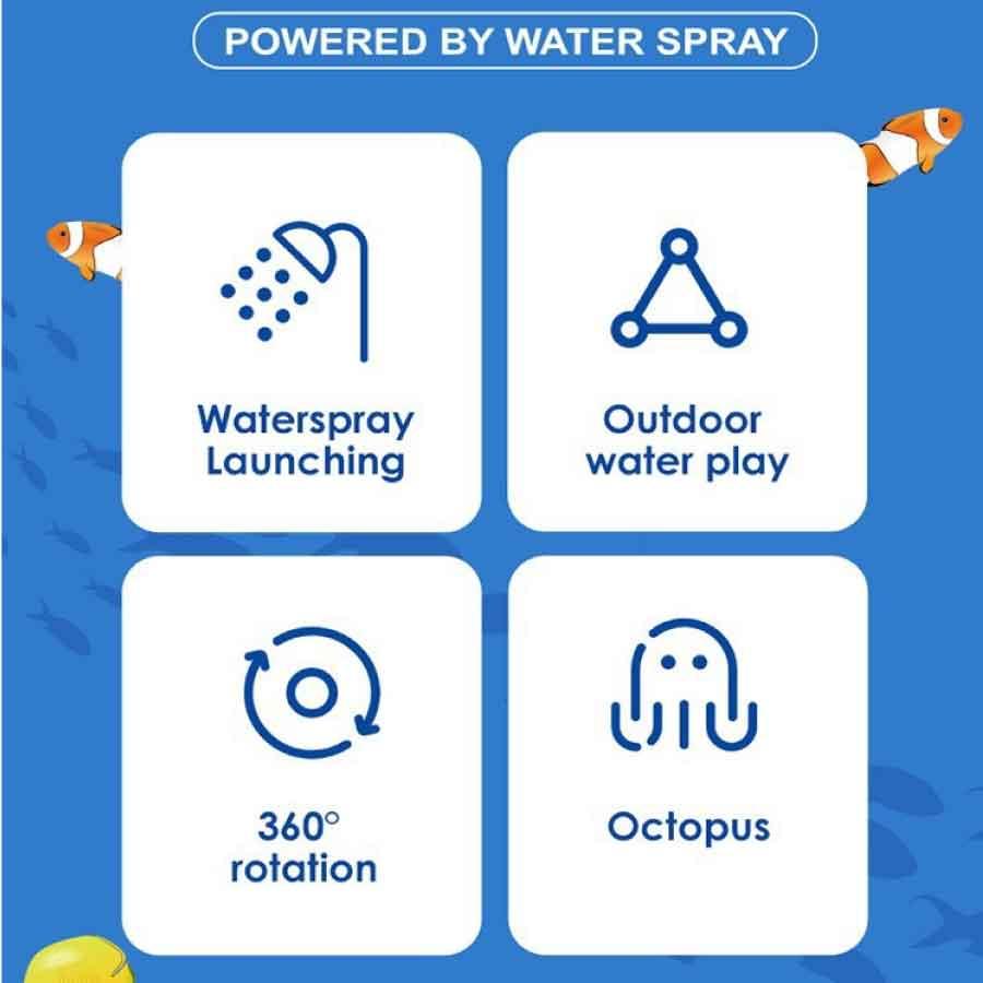 タコ型スプリンクラーロケット型 回転 噴水 水遊び おもちゃ キッズ 夏 涼感グッズ 庭 送料無料 |  | 06