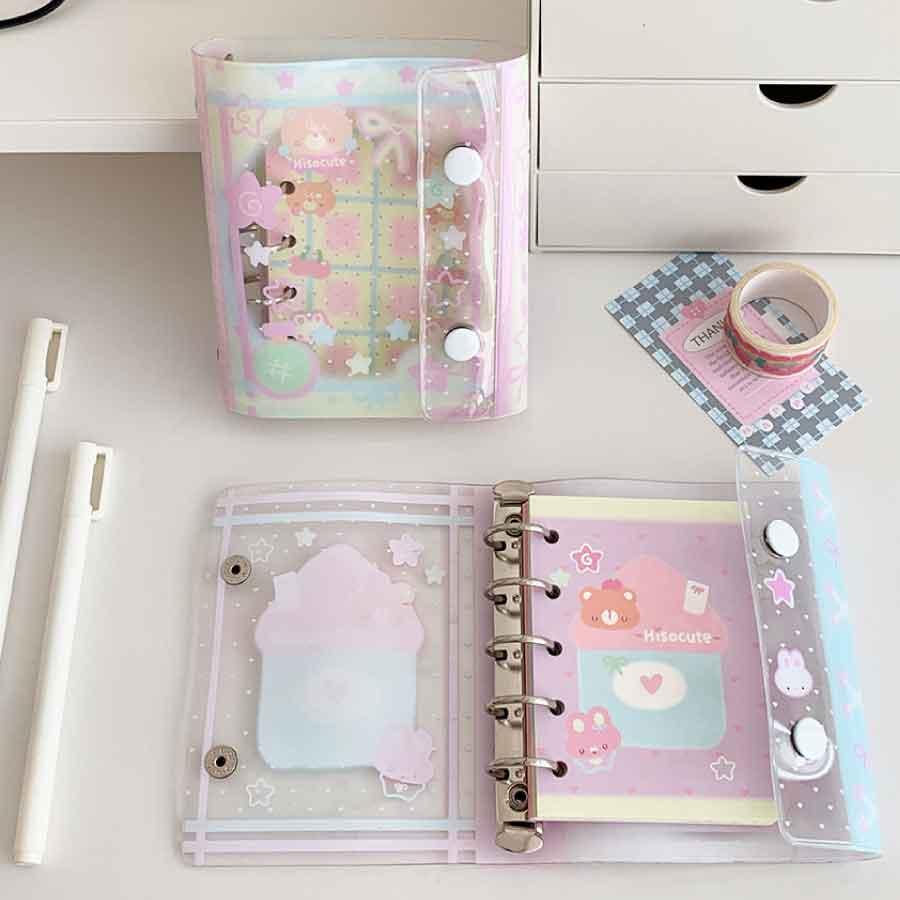 可愛いノート オープン ミニサイズノート かわいい 韓国風文具 パステル文具 文具 女の子 プレゼント 文房具 手帳 デコレーション リングノート 小さいサイズ |  | 04
