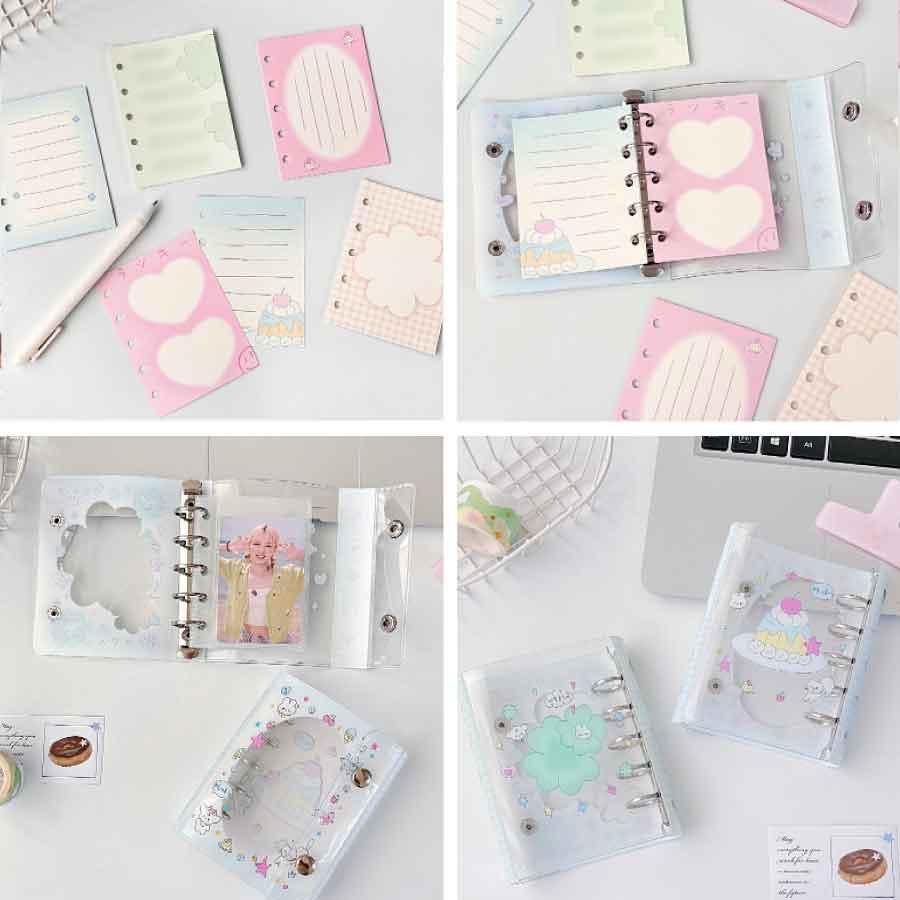 可愛いノート オープン ミニサイズノート かわいい 韓国風文具 パステル文具 文具 女の子 プレゼント 文房具 手帳 デコレーション リングノート 小さいサイズ |  | 04