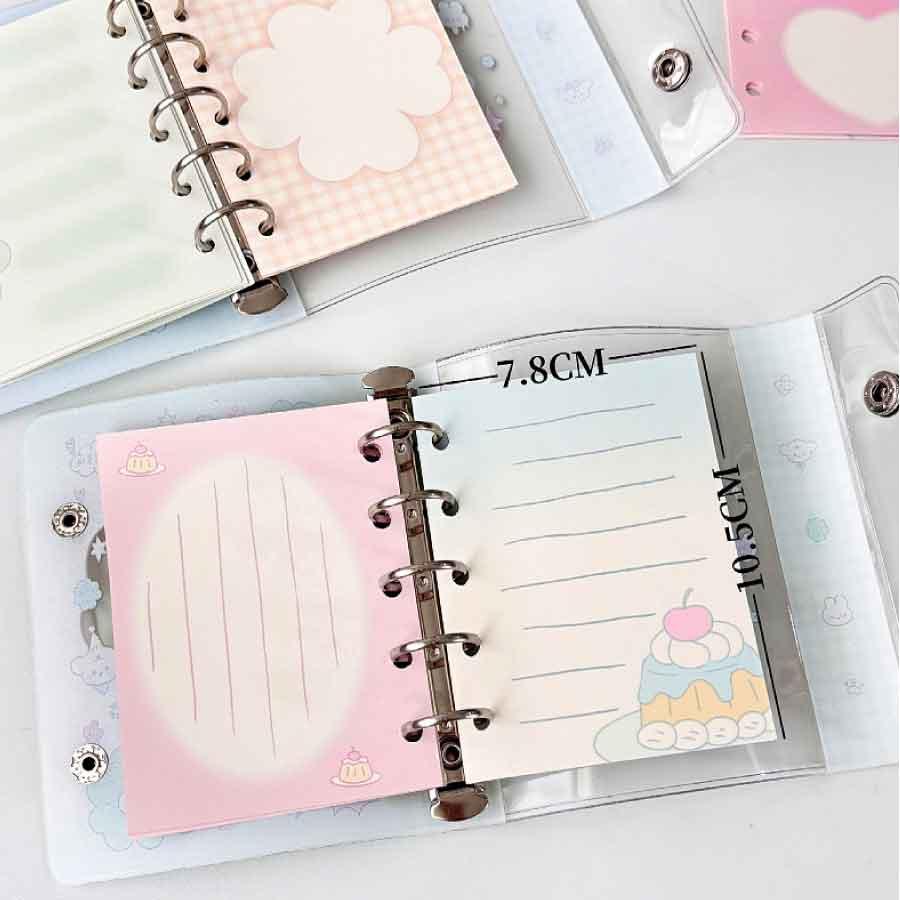 可愛いノート オープン ミニサイズノート かわいい 韓国風文具 パステル文具 文具 女の子 プレゼント 文房具 手帳 デコレーション リングノート 小さいサイズ |  | 05