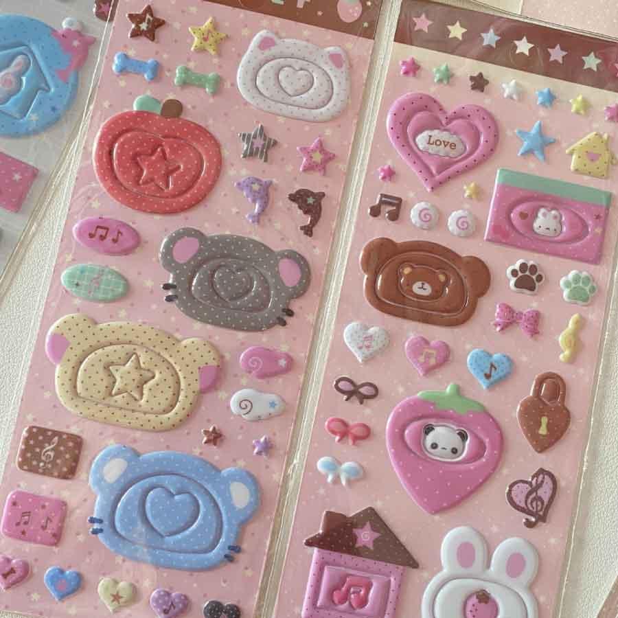 手帳 シール かわいい 4枚セット 手帳シール 手帳ステッカー シール デコシール キラキラ デコ おしゃれ 手帳用シール 送料無料 |  | 01