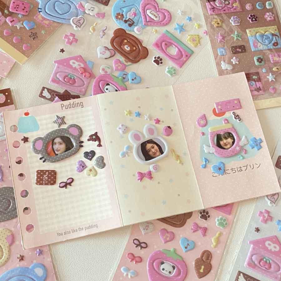 手帳 シール かわいい 4枚セット 手帳シール 手帳ステッカー シール デコシール キラキラ デコ おしゃれ 手帳用シール 送料無料 |  | 02