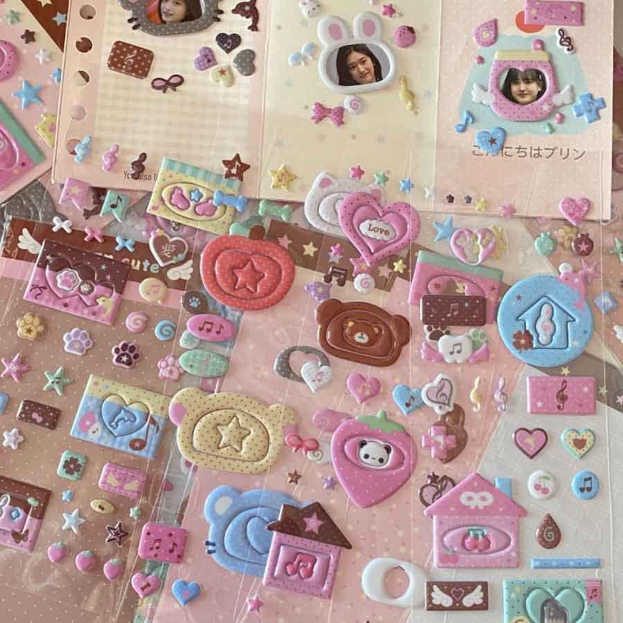 手帳 シール かわいい 4枚セット 手帳シール 手帳ステッカー シール デコシール キラキラ デコ おしゃれ 手帳用シール 送料無料 |  | 03