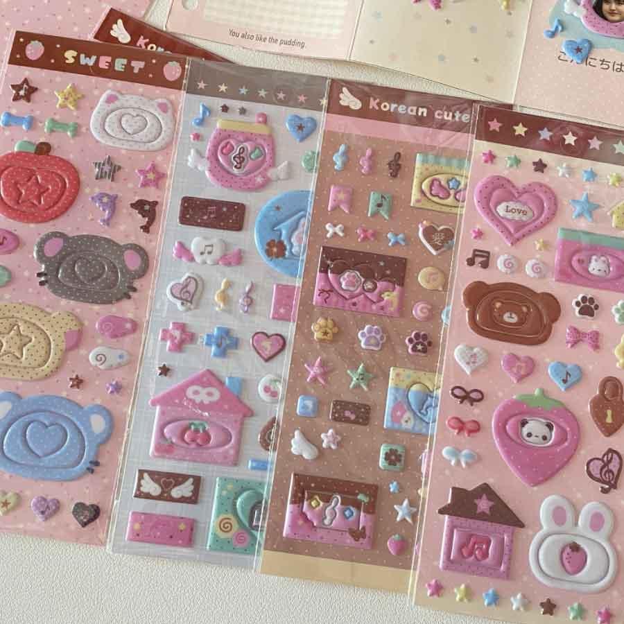 手帳 シール かわいい 4枚セット 手帳シール 手帳ステッカー シール デコシール キラキラ デコ おしゃれ 手帳用シール 送料無料 |  | 07