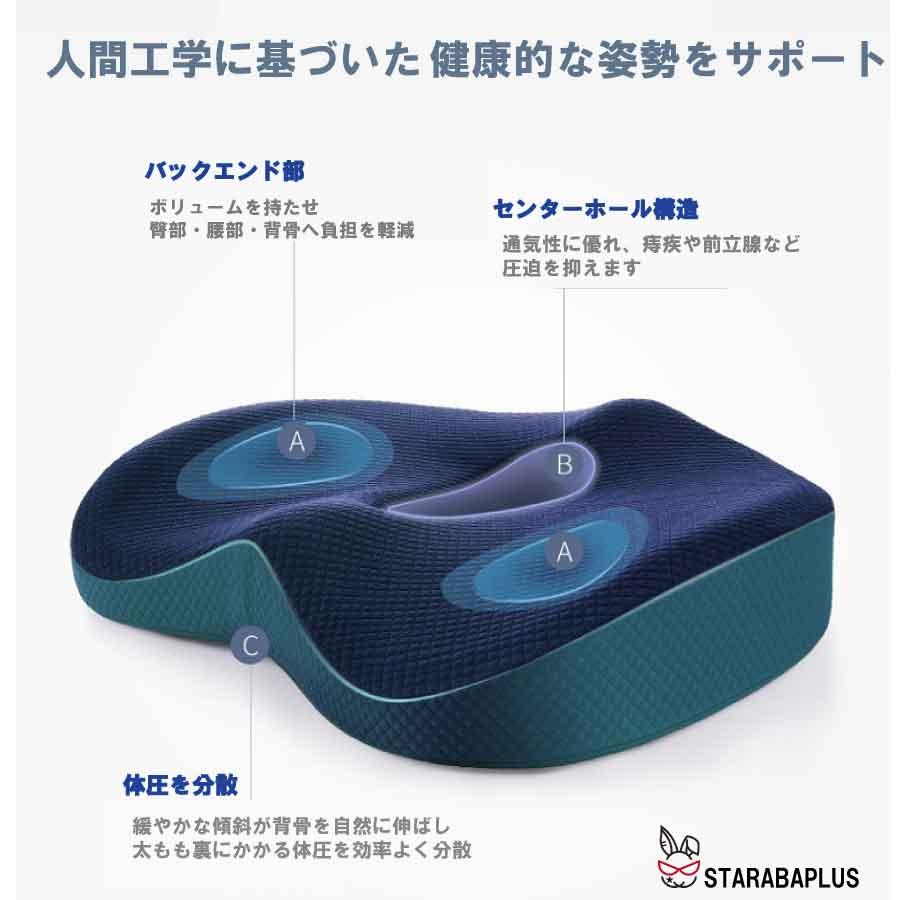 クッション お尻 テレワーク 在宅ワーク オフィス  低反発  腰痛 楽 長時間 事務所 送料無料 |  | 02