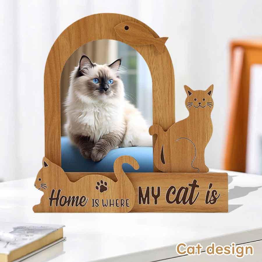 ペット メモリアル フォトフレーム 犬 猫 木製 写真立て 2デザイン おしゃれ 供養 送料無料 |  | 03