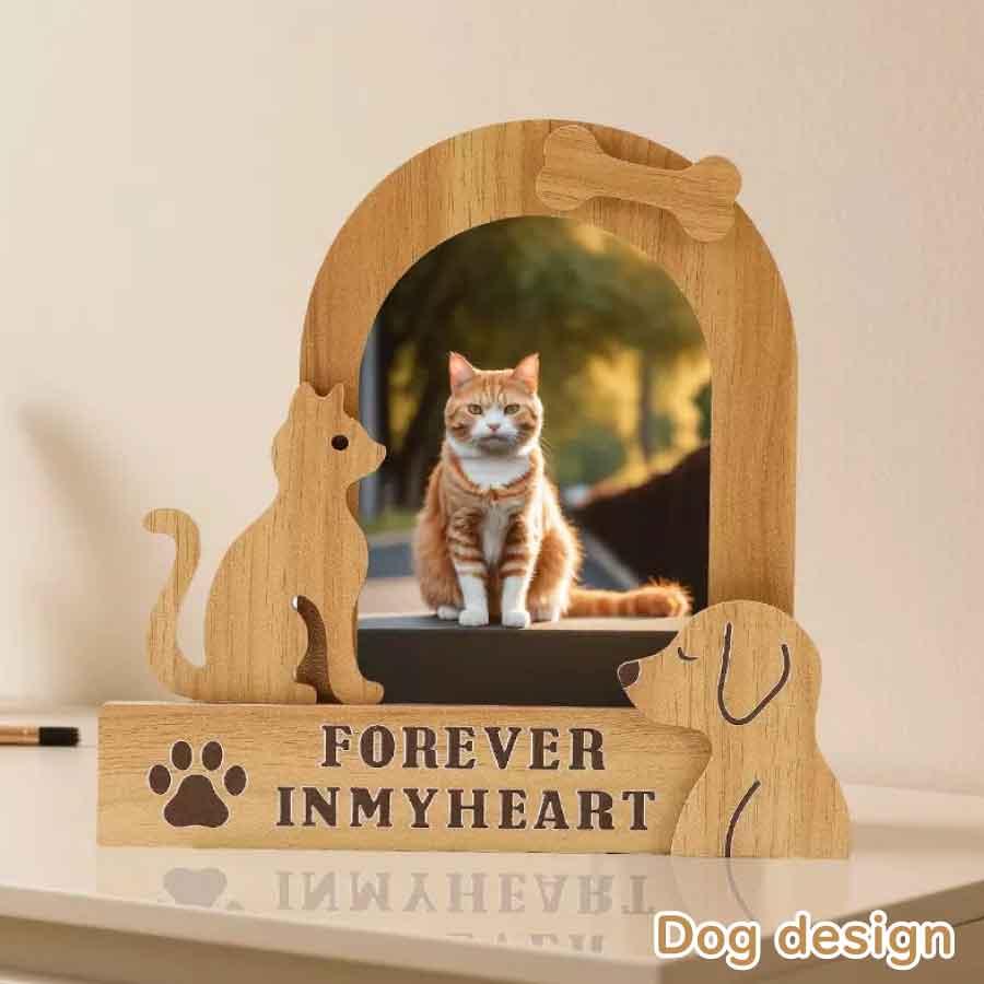 ペット メモリアル フォトフレーム 犬 猫 木製 写真立て 2デザイン おしゃれ 供養 送料無料 |  | 04