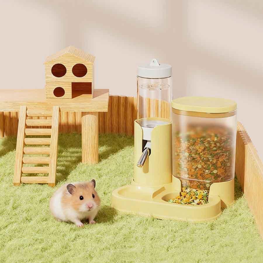 ハムスター 自動給水器 フードボウル 2in1 給水ボトル 餌入れ 大容量 小動物 水飲み器 エサ皿 ケージ設置 分解洗浄可能 ハムスター リス モルモット ペット用品 |  | 04