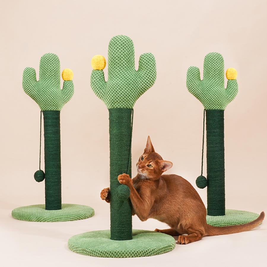 猫 つめとぎ サボテン型 爪とぎ ポール 据え置き 麻縄 ボール付き 猫用 爪研ぎ 爪みがき ストレス解消 室内用 安定台座 かわいい おしゃれ インテリア |  | 03