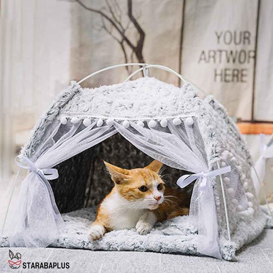 キャットハウス 猫ベッド 冬 可愛い ペット ベッド テント かわいい ふかふか もこもこ 送料無料 |  | 02