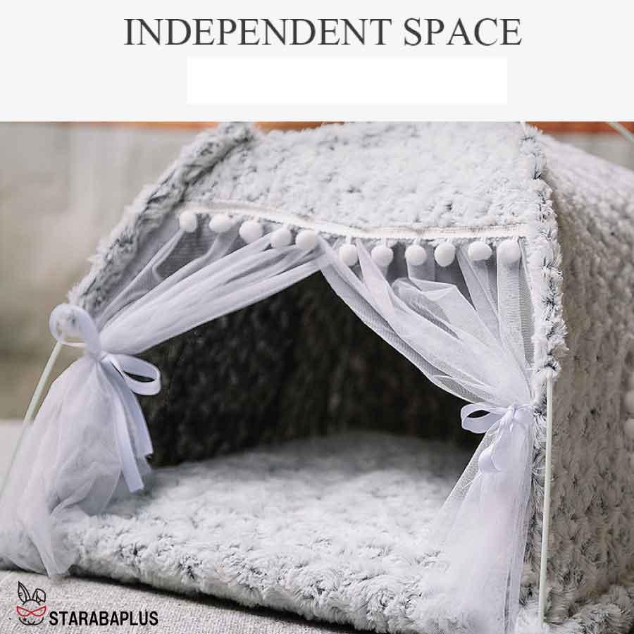 キャットハウス 猫ベッド 冬 可愛い ペット ベッド テント かわいい ふかふか もこもこ 送料無料 |  | 04