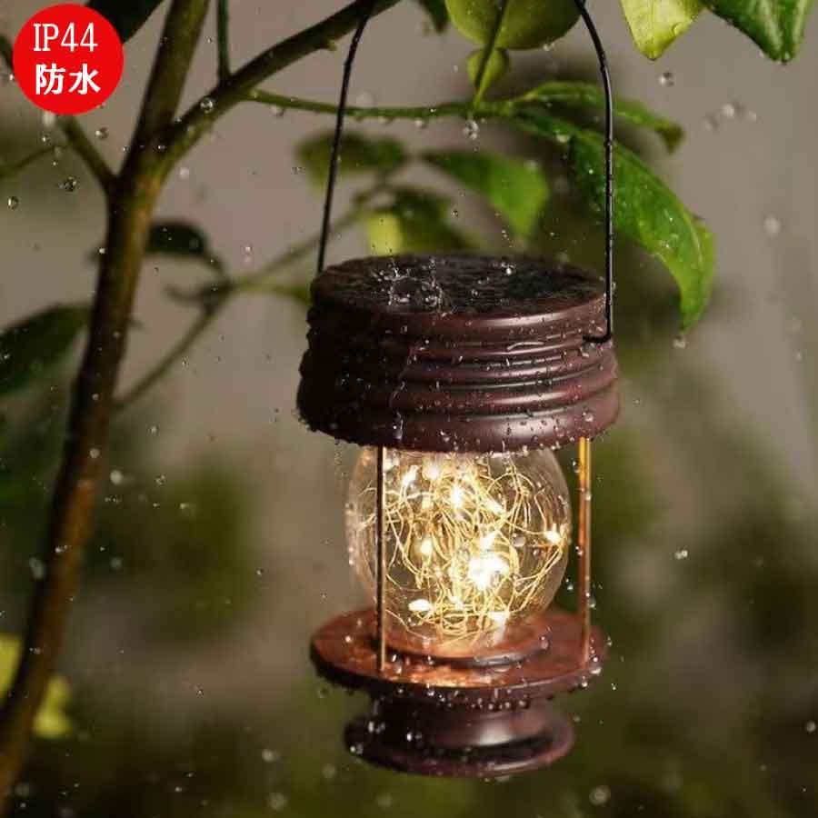 アンティーク風 レトロ ランタン ガーデンライト LED ソーラー式 ソーラー充電  防水 ライト 光 自動 屋外照明 庭 ガーデン 長寿命 おしゃれ 送料無料 |  | 02