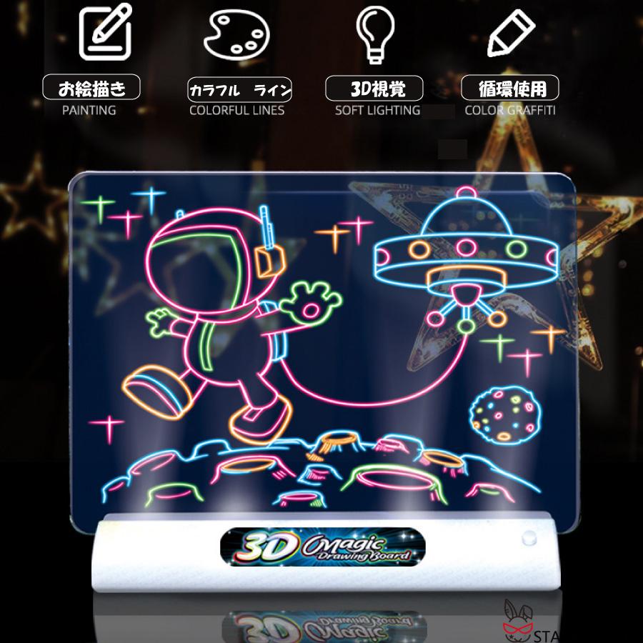 3Dお絵かき 飛び出る お絵かきボード おもちゃ ボード 女の子 男の子 誕生日 知育玩具 クリスマス プレゼント 送料無料 |  | 04