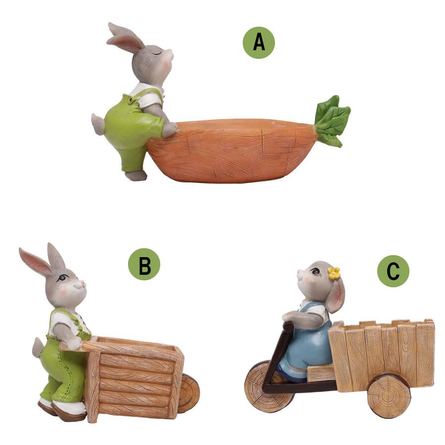 植木鉢 うさぎ ガーデニングオブジェ 鉢植え フラワープランター 多肉植物　サボテン ミニ プランター おしゃれ 可愛い 送料無料 |  | 14