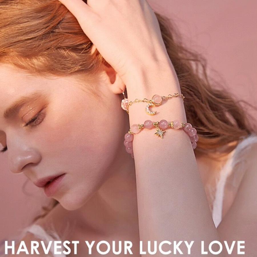 ピンク ブレスレット 2点セット 水晶 アクセサリー 小物 キレイ 装飾 おしゃれ プレゼント レディース 結婚式 パーティー 撮影 メール便 送料無料 |  | 01