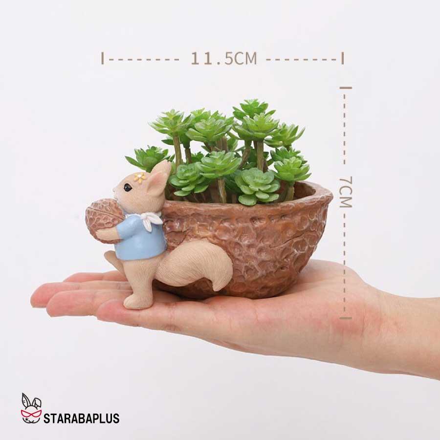 植木鉢 リス りす 母の日 ガーデニングオブジェ 鉢植え フラワープランター 多肉植物　サボテン ミニ プランター おしゃれ 可愛い 送料無料 |  | 16