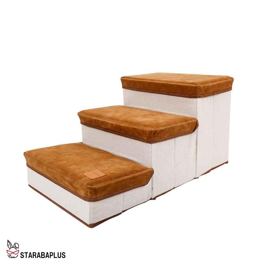 犬 猫 階段 ステップ 小型犬 老犬 収納 省スペース 3段 ドッグ ソフトクッション 折りたたみ式 収納ボックス 介護 送料無料 |  | 06