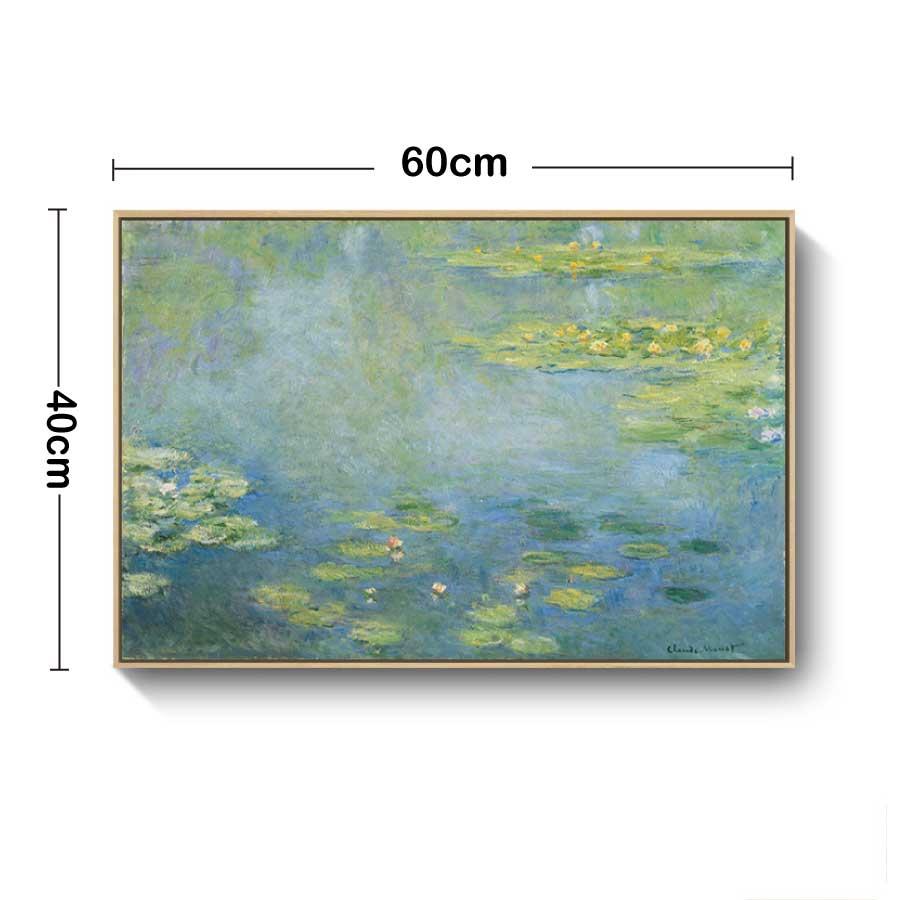 クロード・モネ 睡蓮 スイレン 枠付き 油絵 風景画 壁掛け 名画 ファブリック パネル オシャレ インテリア アートパネル リビング プレゼント 送料無料_4