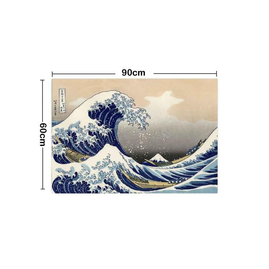 葛飾北斎 富嶽三十六景「神奈川沖浪裏」90×60 風景画 壁掛け 大きい 名画 ファブリック オシャレ インテリア アートパネル プレゼント 送料無料 |  | 05