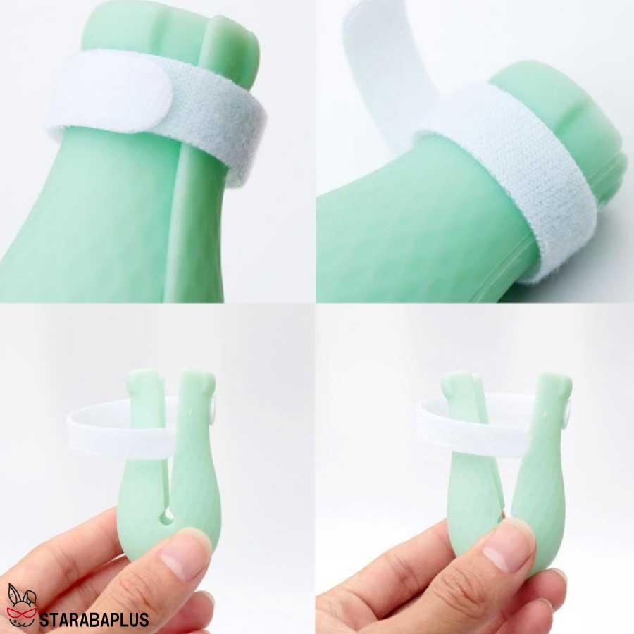 猫用爪カバー ネコ 手足 引っかき防止 対策 シャンプー 保護 お風呂 グルーミング 病院 移動 お手入れ 調節可能 シリコン 安全 ケガ防止 |  | 03