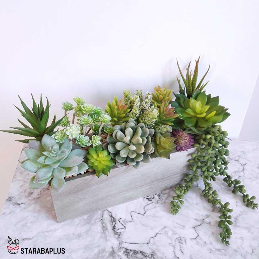 人工多肉植物 フェイクグリーン 16個セット 鉢植え リアル 装飾用 フェイク植物 人工アロエサボテン 多肉植物 茎 フェイク多肉植物  送料無料 |  | 01