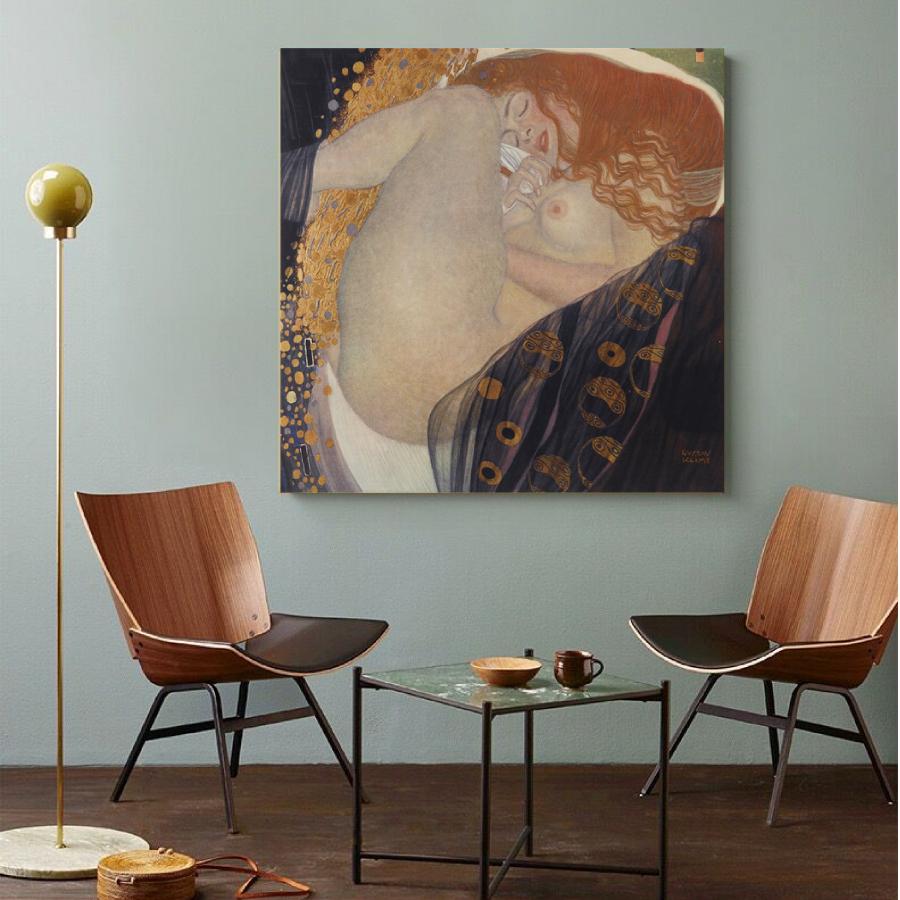グスタフ クリムト ダナエ 名画 絵画 インテリア 装飾 ホテル カフェ リビング ファブリック オシャレ インテリア アートパネル プレゼント 送料無料 | 