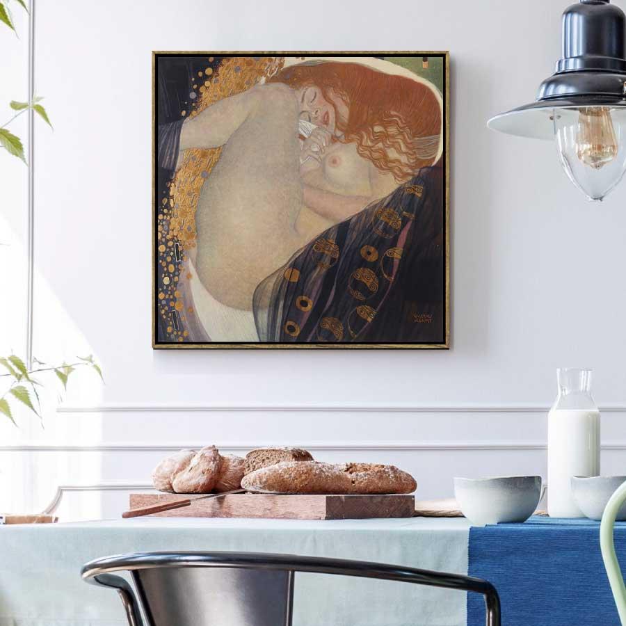 グスタフ クリムト ダナエ 枠付き 名画 絵画 インテリア 装飾 ホテル カフェ リビング ファブリック オシャレ インテリア アートパネル プレゼント 送料無料_5
