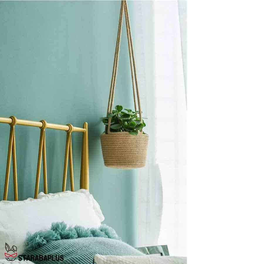 植木鉢 ハンギングバスケット 吊り鉢 ハンギングプランター 観葉植物 花鉢 フラワーポット 綿縄 マクラメ プラントハンガー 吊り下げ 送料無料 |  | 02