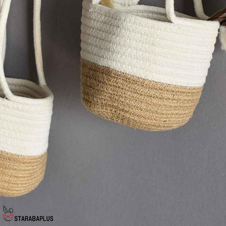 植木鉢 ハンギングバスケット 吊り鉢 ハンギングプランター 観葉植物 花鉢 フラワーポット 綿縄 マクラメ プラントハンガー 吊り下げ 送料無料 |  | 05