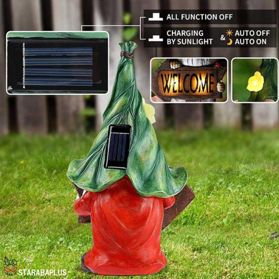 かわいい ガーデンライト ウェルカム 小人 ホビット 玄関  LED ソーラー式 ソーラー充電 ソーラーパネル 防水 光 自動 屋外照明 庭 ガーデン 長寿命 送料無料 |  | 04