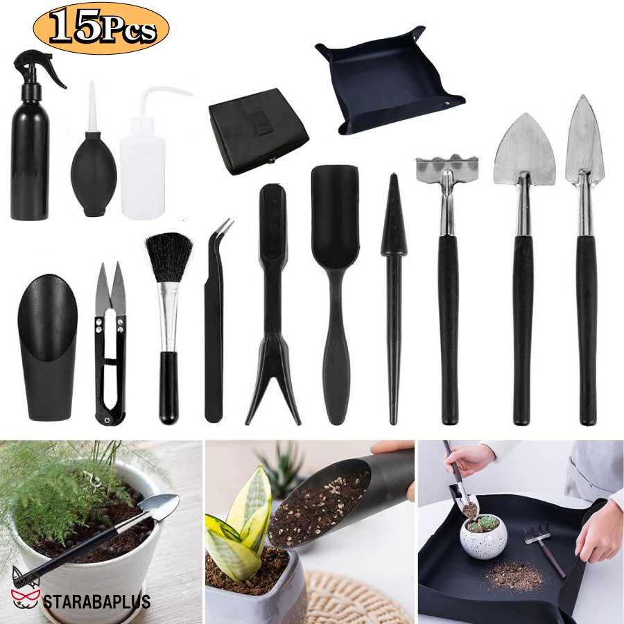 ガーデニング ミニツール 15点セット 多肉植物 観葉植物 室内 園芸用品 寄せ植え 多用途組み合わせ ハンドスコップ ミニチュアガーデン 送料無料 |  | 01