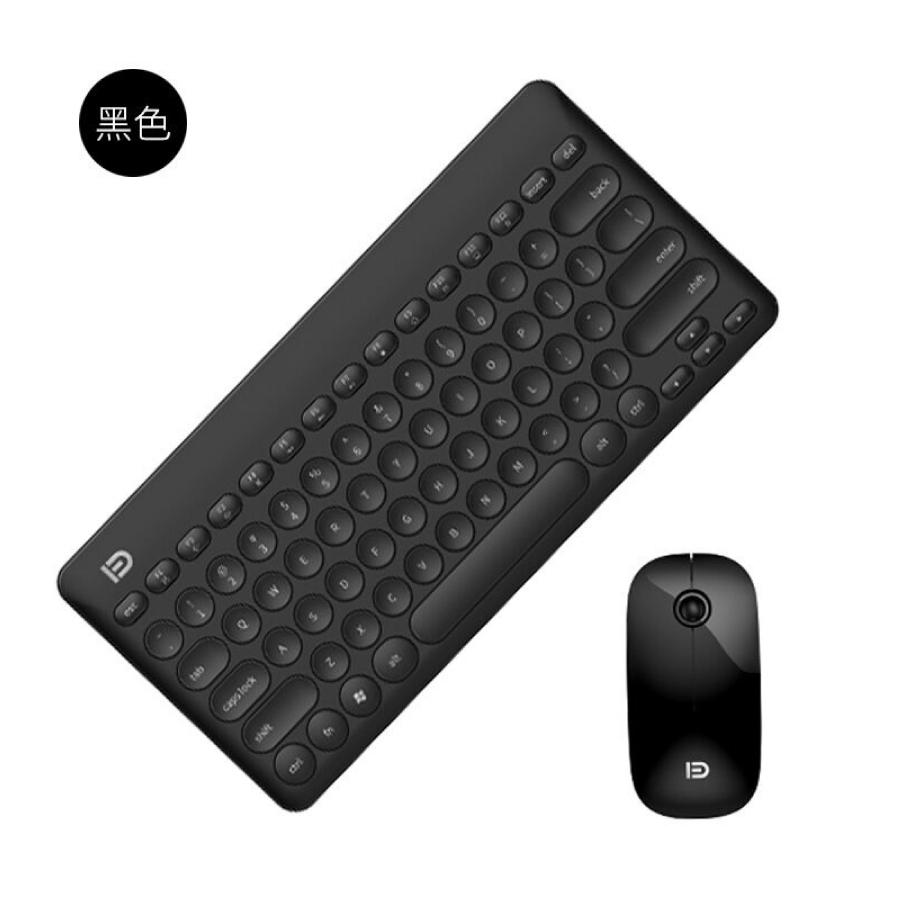 ワイヤレスキーボード マウスセット 静音 ブラック かわいい タイプライター風 丸形キー 無線 2.4GHz 接続距離20m 電池式 省エネ |  | 04