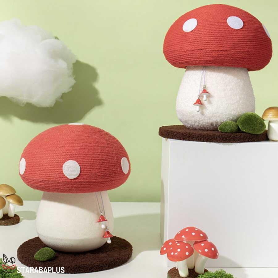 猫用 爪とぎタワー きのこ キノコ キャットタワー 天然サイザル 麻 インテリア 爪とぎポール ストレス解消 可愛い 可愛い 送料無料 |  | 06
