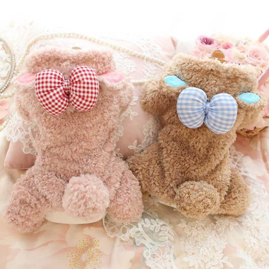 犬 服 パーカー くま コスプレ もこもこ 冬 小型犬 XS S M 暖かい ペット服 犬用 フード付き 可愛い 仮装 防寒 コスチューム 写真映え |  | 07