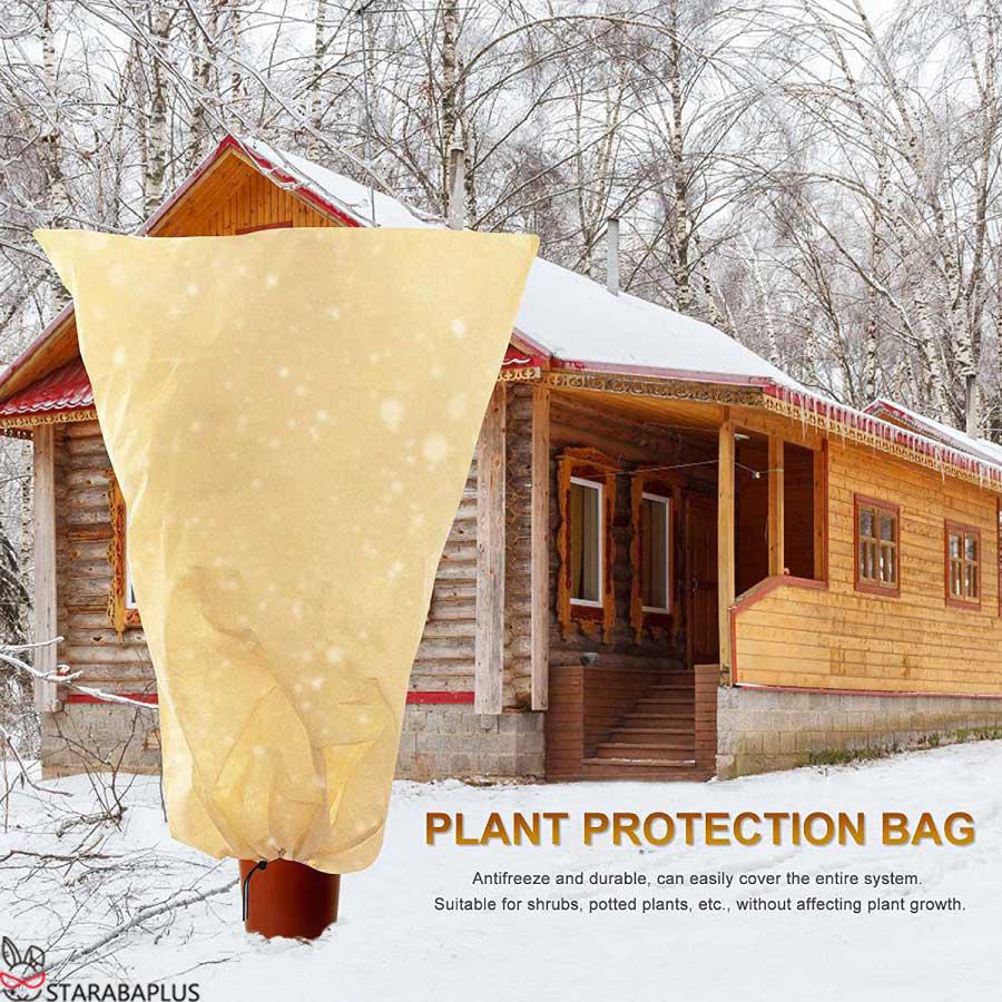 植物 保護カバー 防寒 植物保温 不織布 紐付き 通気性 防霜 防風 鉢植え 保護 冬用防寒対策 室内室外 園芸用品 害虫 鳥防止 園芸 家庭菜園 メール便 送料無料 |  | 10