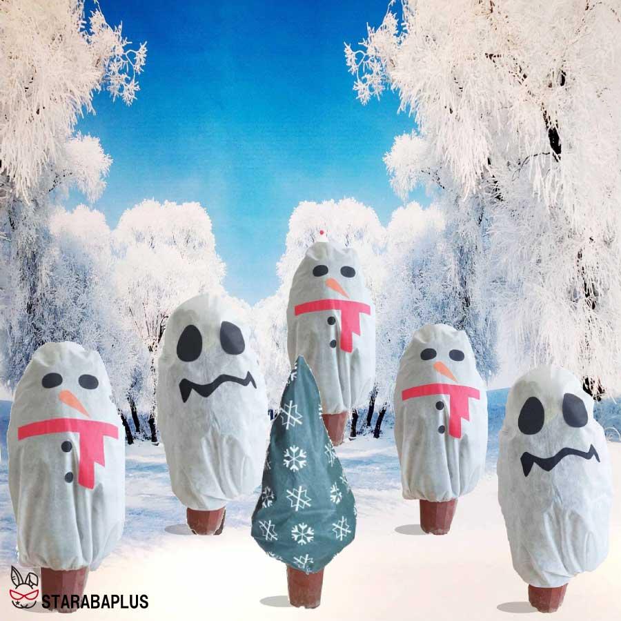 植物保護カバー 植物防寒カバー クリスマス 可愛い 防寒カ 植物保温ネット 不織布 紐付き 防寒 防風 鉢植え 保護袋 冬用防寒対策 室内室外 園芸用品 送料無料 |  | 04