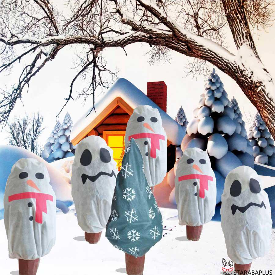 植物保護カバー 植物防寒カバー クリスマス 可愛い 防寒カ 植物保温ネット 不織布 紐付き 防寒 防風 鉢植え 保護袋 冬用防寒対策 室内室外 園芸用品 送料無料 |  | 05