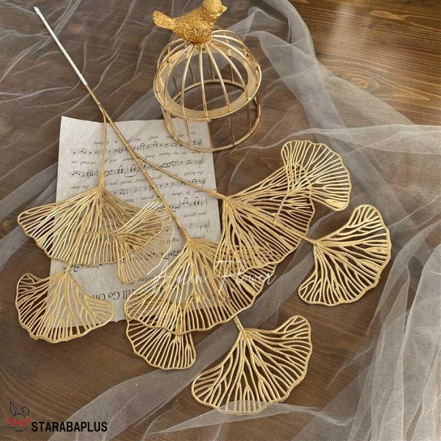 黄金 イチョウ葉 銀杏 装飾 造花 アートフラワー インテリア ディスプレイ ホテル 飲食店 クリスマス お正月 お祝い ギフト フェイクフラワー  送料無料 |  | 01