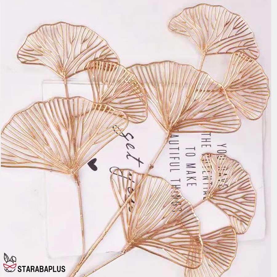 黄金 イチョウ葉 銀杏 装飾 造花 アートフラワー インテリア ディスプレイ ホテル 飲食店 クリスマス お正月 お祝い ギフト フェイクフラワー  送料無料 |  | 06