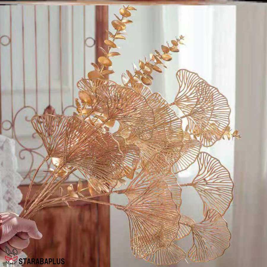 黄金 イチョウ葉 銀杏 装飾 造花 アートフラワー インテリア ディスプレイ ホテル 飲食店 クリスマス お正月 お祝い ギフト フェイクフラワー  送料無料 |  | 08