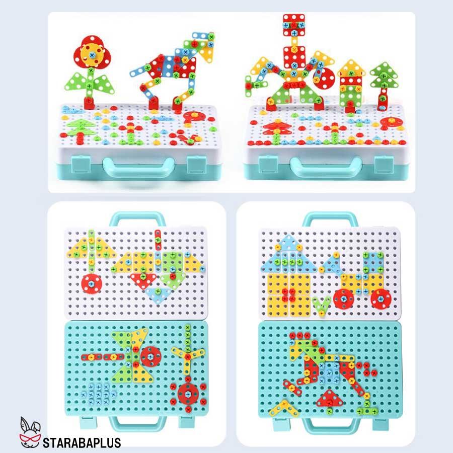 電動ドリル おもちゃ 組み立て おもちゃ DIY 立体 工具セット おもちゃ 収納ボックス付き おままごと 知育玩具 クリスマス 女の子 男の子送料無料 |  | 12