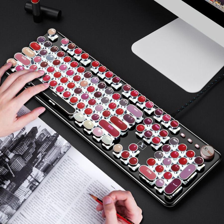 キーボード 最新モデル 青軸 可愛い キレイ キーボード 28種類 キーボード オフィス 英字配列  送料無料 |  | 05