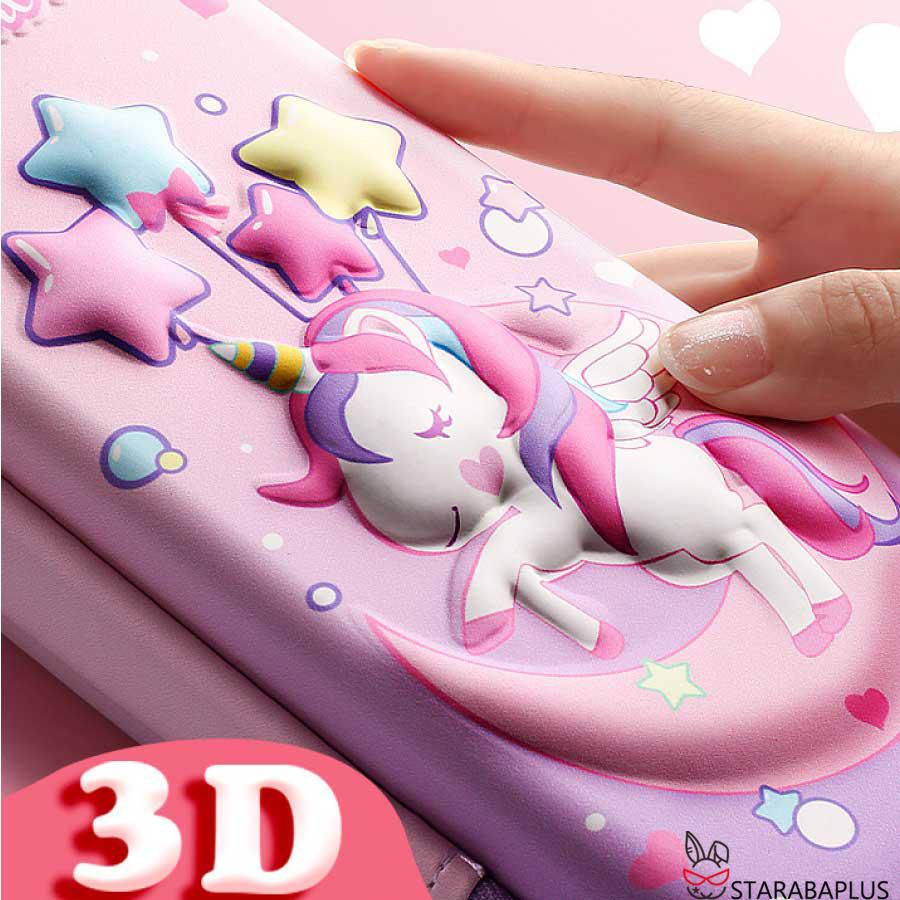 3Ｄ ペンケース 大容量 ユニコーン 防水 防汚 ペンポーチ ペン入れ 筆箱 可愛い 学生用 仕事用 収納ケース 小物整理 便利 女の子 子供 小学生 送料無料 |  | 08