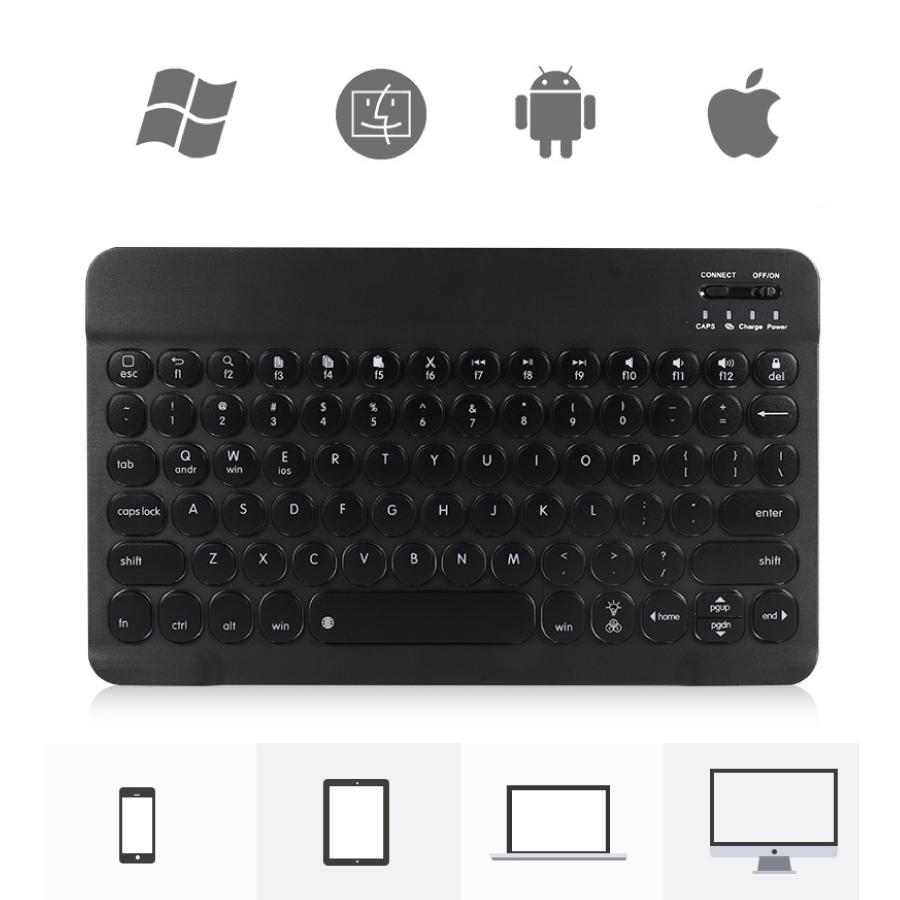 キーボード 静音 七色ワイヤレス キーボード Bluetooth 光る 在宅ワーク テレワーク 防水 英字配列 マルチメディア 送料無料 |  | 03